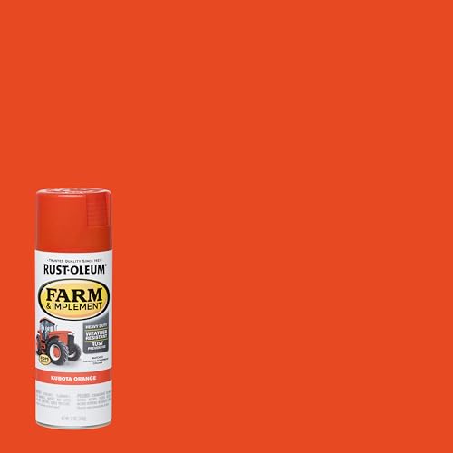 Rust-Oleum Farm & Implement Kubota Orange Spray Paint - color: Kubota Orange, size: 12 Ounce (Pack of 1)