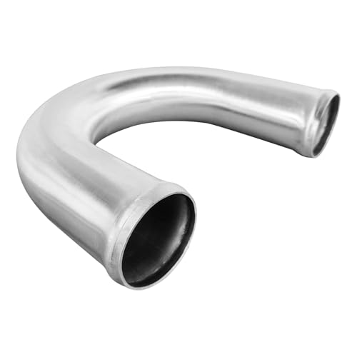 3" (76mm) OD 180 Degree Aluminum Alloy Tube Intercooler Pipe 23.5in (600mm) Length Air Intake Tube Aluminum Intercooler Pipe Aluminum Pipe Tube Brushed Finish Silver - size: L: 23.62"(600mm) 180 degree