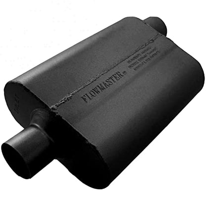 Flowmaster 40 Series Chambered Muffler – 2.50" Center In / 2.50" Offset Out - color: Center In / Offset Out