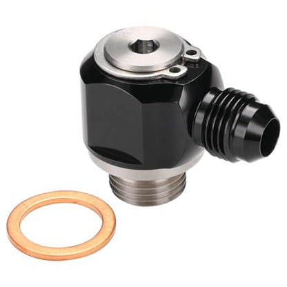 6AN Male Flare Banjo to M16x1.5 Stainless Steel Banjo Bolt Assembly Fitting Adapter Black - size: 6AN to M16x1.5
