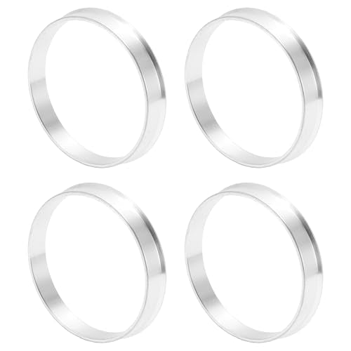 Car Wheel Hub Centric Rings OD 59.6mm to ID 56.1mm Wheels Center Shaft Shock Absorbing Hubrings Aluminum Alloy Silver Tone Durable - size: OD 59.6mm to ID 56.1mm