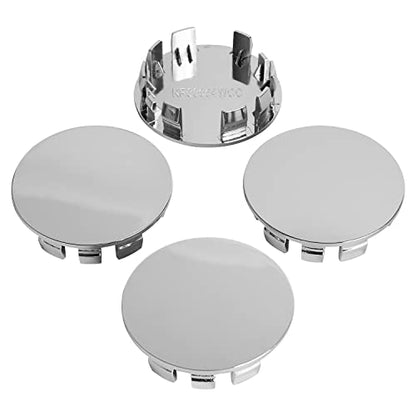 KitsPro 2.4Inch 62MM Wheel Center Caps, Pack of 4 (Chrome, Outer 62MM, Inner 56MM) - color: Chrome, size: Outer 62MM , Inner 56MM w/ 3.3MM Clip