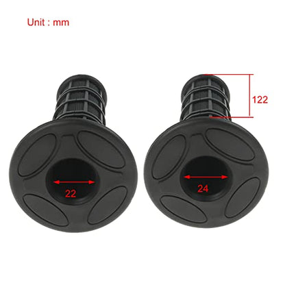FLYPIG Universal 22mm 7/8" Motorcycle Handlebar Grips Bike Grips Non Slip Rubber Hand Grips for Honda Yamaha Suzuki Kawasaki KLX CRF YZF XR Polaris Arctic Cat Off Road Dirt Bike Handle Grips - color: black