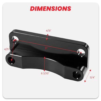 Front Fender Risers 20mm Relocator Spacer Fender Bracket Lift Mount Kit Fit Harley 1993-2013 Touring Model 21" Wheel Models 3 inch Hole Center Black - color: Black