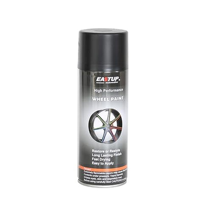 EASTUP Premium Matte Black Acrylic Enamel Wheel Paint - Brilliant Finish, High Durability, Fade-resistant, Quick Drying Rim Coating Spray Paint. - color: 04#4-Matte Black