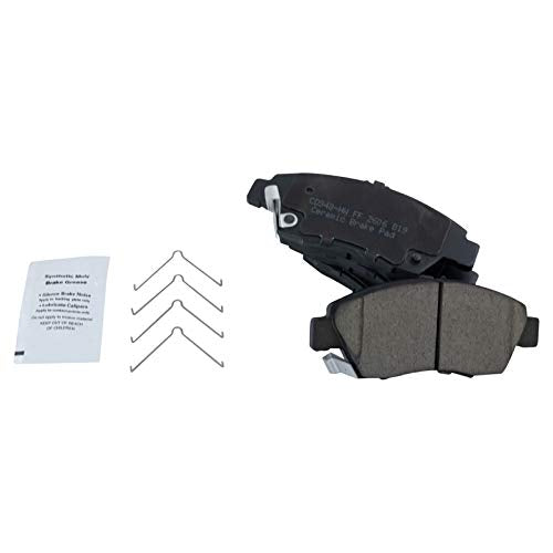 TRQ Front and Rear Brake Pad and Rotor Set Ceramic - style: BKA11265