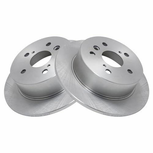 TRQ Rear Brake Pad and Rotor Set Ceramic Solid Rotors - style: BKA11110