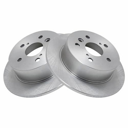 TRQ Rear Brake Pad and Rotor Set Ceramic Solid Rotors - style: BKA11110