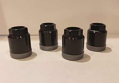 Muzzys Set of 4 Universal Black and Silver TPMS Sensor Air Valve Stem Mounting Nuts Replaces Schrader 20002 20003 20004 20031 20032 Dill 1100k 7020k 2030k Fits Most Vehicles that USE A TPMS NUT!