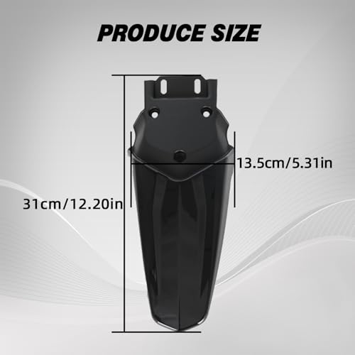 CHANGCHENG Rear Fender for Talaria - Protector Plastic Motorcycle Fender - color: Black