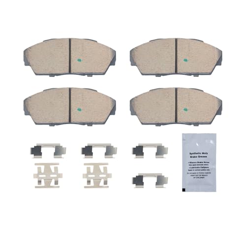HUSCH Front Ceramic Brake Pads Kit Fit For Acura Legend 1986-1990 - size: D409-7235