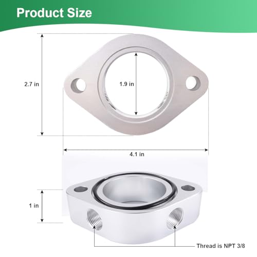 Thermostat Housing Spacer, Water Neck Spacer Compatible with Brodix HV Series Intake, Fits for Chevy SBC/BBC V8 Engine