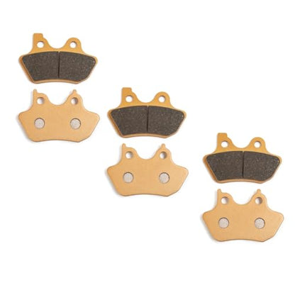 3 Sets Front and Rear Brake Pads FA400 for Harley FXDX Super Glide 2000-2003/FLHR Road King/FLHT Electra Glide 2000-2007/FLHX Street Glide 2000-2007/XL 883 2003/XL 1200 2000-2003