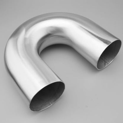AC PERFORMANCE 4" 180° Aluminum Elbow Intercooler Air Intake Tube, Brushed - color: Silver 180, size: 4" (102mm)