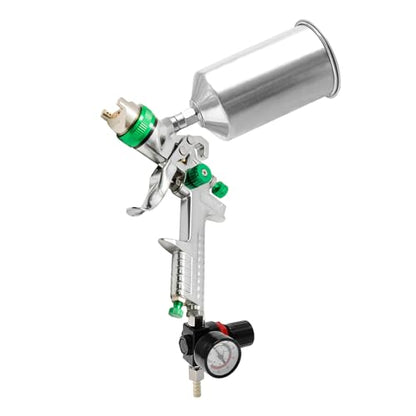 Saihisday HVLP Spray Gun Gravity Paint Gun with 2.5mm Nozzles 1000cc Cup