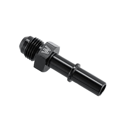 Quick Connect Male 3/8 Fuel Rail Hose to 6AN Adapter Fitting LS1 LS3 GM T-6061 Aluminum Black