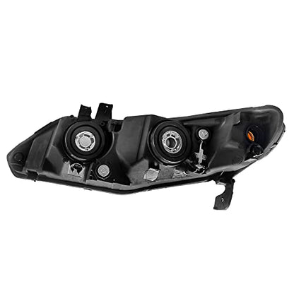 Halogen Headlight Right Passager Side For 2006-2011 Honda Civic Sedan - color: Right
