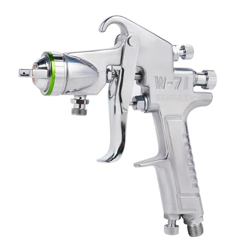 Pressure Feed Air Spray Paint Gun, Pressure Pot Paint Sprayer Without Cup - 1.5mm Nozzle - size: 1.5mm