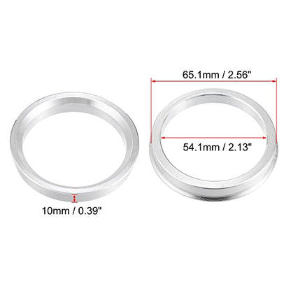 X AUTOHAUX 4pcs OD 65.1mm to ID 54.1mm Aluminum Alloy Car Auto Hub Centric Rings Wheel Bore Center Spacer Replacement - size: 65.1mm-54.1mm