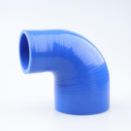 AC PERFORMANCE ID 3" to 2" 90° Degree Elbow Silicone Hose Reducer Blue - color: Blue, size: ID 3" to 2" (76mm to 51mm)
