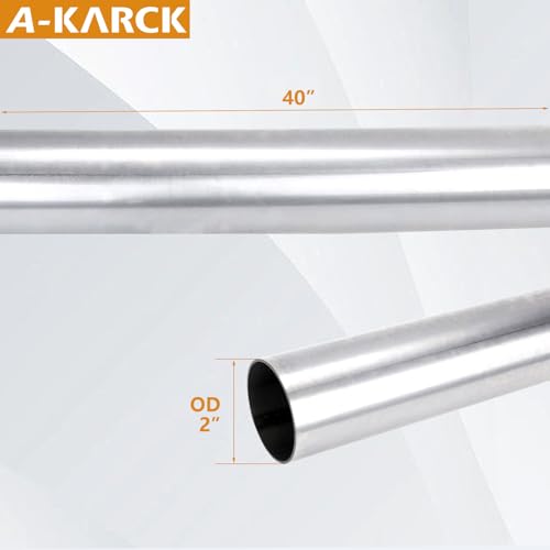 A-KARCK Straight Exhaust Pipe 2" OD, Stainless Steel 40" Long Mandrel Exhaust Tube - size: 2.0", style: 40 INCH