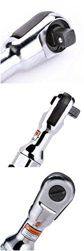 Air Ratchet Wrench 1/2 Inch Pneumatic Spanner Heavy Duty Torque Air Wrench Drive (1/2'' silver black) - size: 1/2'' silver black