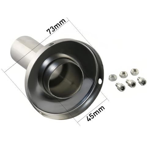 MGSTORM 3 Inch Exhaust Muffler Tip, Universal Removable Silencer for Car SUV Truck, 76mm Stainless Steel Round Exhaust Tip - size: 3 Inch