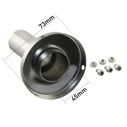 MGSTORM 3 Inch Exhaust Muffler Tip, Universal Removable Silencer for Car SUV Truck, 76mm Stainless Steel Round Exhaust Tip - size: 3 Inch