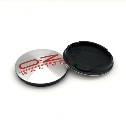 OZ M595 Wheel Center Cap 2.44 ″ (62MM) Outer Diameter, 2.28 '' (58mm) Inner Diameter Wheel Center Hub Cover Car Accessories for Rim(Set of 4) (Silver Red) - color: Silver Red