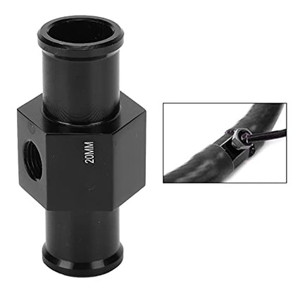 Fdit Motorcycle Water Temp Adapter, Universal Aluminum Coolant Hose Sensor Mount for Motorcycles CNC Anodized Secure Install with 2 Clamps 20mm 1 Pc - size: A (20mm)