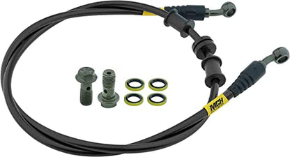 Motorcycle Hydraulic Brake Oil Hose - 28 28 Degree M10 Braided Steel Brake Clutch Oil Line Pipe for Dirt Bike Enduro Motocross Black 400mm/15.75" - size: 400 mm, style: 28 28 Degree