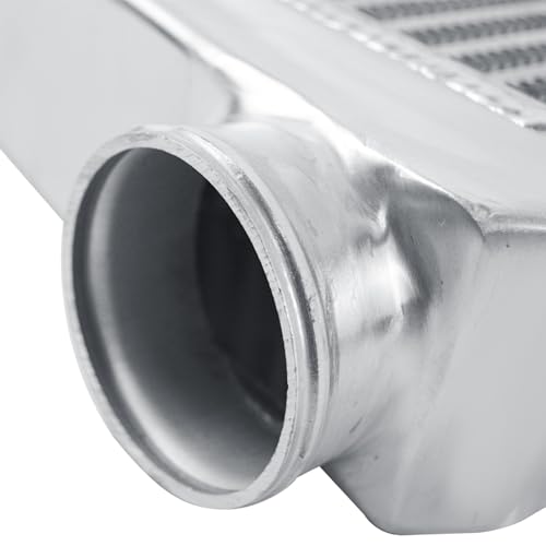 Universal Intercooler 24''x13''x3.3" Front Mount Intercooler 3'' Inlet and Outlet Aluminum Turbo Intercooler Direct Replacement for Any Turbo Charger system - size: 24''x13''x3.3" 3''