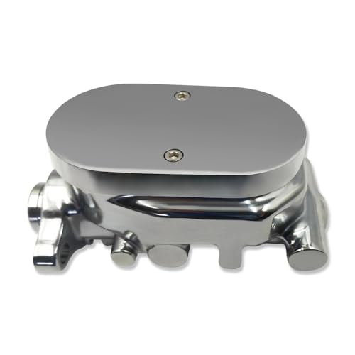 Chrome 8" Dual Brake Booster & Smooth Master Cylinder 1 1/8" Bore - size: 8", style: Dual Diaphragm