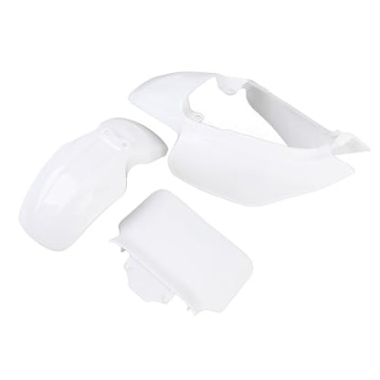 Plastic Mudguard Fairing Kit Pure White Front Mudguard Number Plate Body Panel Body Work Kit for Honda Mini Pit Monkey