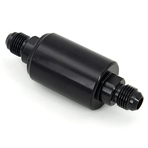 6AN Fuel Filters Removable and Replaceable Black Anodized Aluminum - size: 6AN