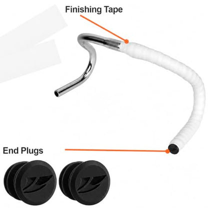 BV EVA Road Bike Handlebar Tapes, Bicycle Bar Tape, Cycling Handle Wraps – 2 Rolls - color: White
