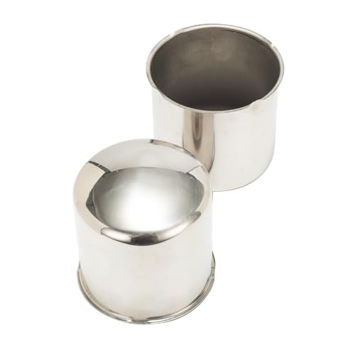 2Pcs 4.25" OD 4.33" H Domed Style Trailer Wheel Center Caps for Rim - color: Mirror Polished, size: 4.25" OD 4.33" H