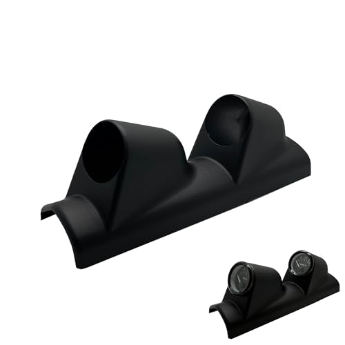 Universal Black 2" 52mm Double 2 Hole Pillar Gauge Pod Holder - size: Double