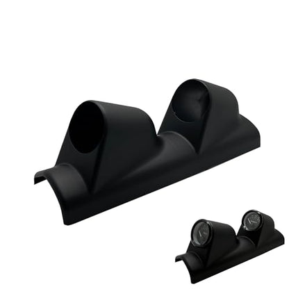 Universal Black 2" 52mm Double 2 Hole Pillar Gauge Pod Holder - size: Double