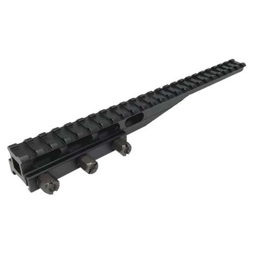 24-Slot Picatinny Rail Riser Mount (1"/0.83"/0.5" Height), 10" Length Flat Top Mount Adapter and Optics Riser Mount - style: Medium - 0.83"