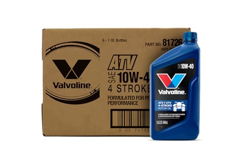 Valvoline 4-Stroke ATV/UTV SAE 10W-40 Motor Oil 1 QT, Case of 6 - size: 1 QT, Case of 6