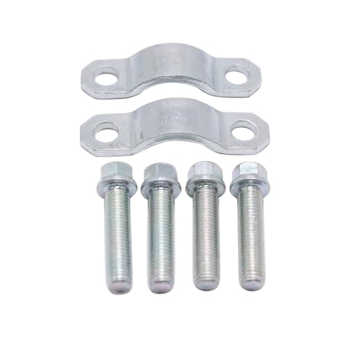 1 Set SHLPDFM Drive Shaft Rear End Universal Joint Strap U-Bolts Plates Compatible with 1964-1981 All Gm Models