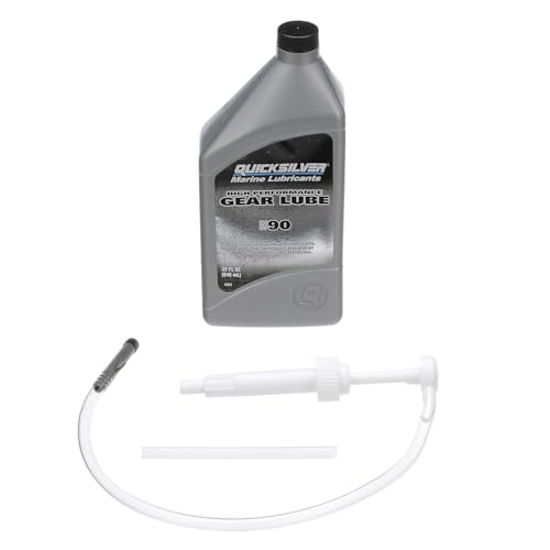Quicksilver SAE 90 High Performance Gear Lube & Pump Kit, 32 oz - style: 32 fl oz (w/ Pump)