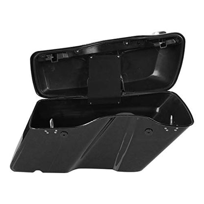 TCT-MOTORPARTS Hard Saddlebag Conversion Bracket Fit For Softail 1984-2017 - color: Vivid Black w/Black Brackets