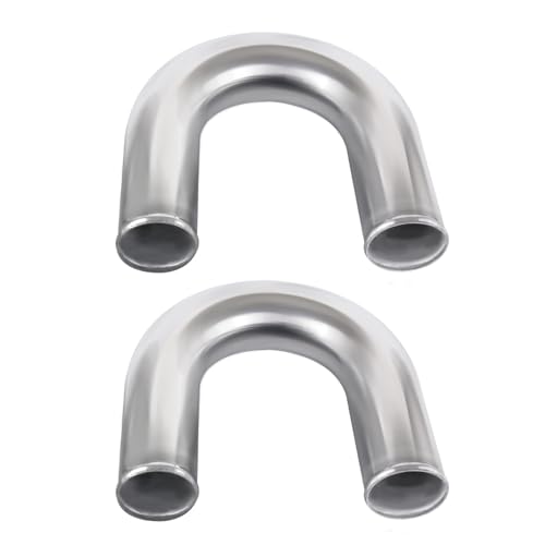 3" 60cm Universal Aluminum Intercooler Pipe Kit Polished Aluminum Turbo Intercooler Pipe+8 Blue Hose+16 Clamps Kit - size: 3 inch