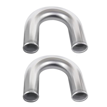 3" 60cm Universal Aluminum Intercooler Pipe Kit Polished Aluminum Turbo Intercooler Pipe+8 Blue Hose+16 Clamps Kit - size: 3 inch