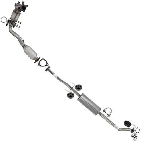 Exhaust Front & Rear Catalytic & Resonator Pipe Kit Compatible with Honda CR-V 2010-2011 2.4L | EPA-Approved | Stainless Steel | Northeastern Exhaust | Includes Gasket, Clamp, Hangers & Bolt Kit