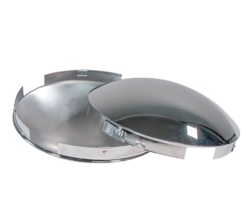 Mytee Products 2 Pack Steel Chrome Axle Wheel Cover Set - Includes (2) Front Hub Caps, (4) Rear Hub Caps, (60) Lug Nut Covers 33mm for Semi Truck | Axle Cover Combo Kit - size: 2 - Pack