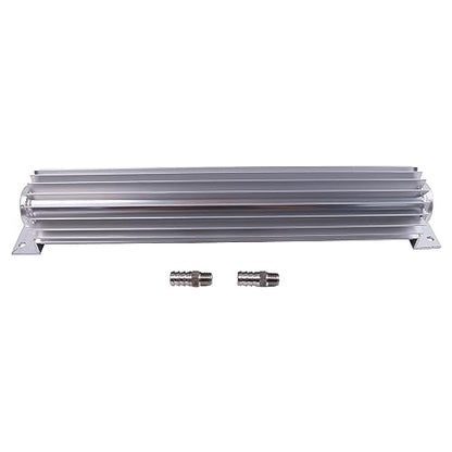 AIVWUMOT 15" Finned Aluminum Dual Pass Transmission Trans Oil Cooler