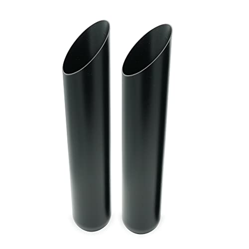 Truck Exhaust Kits - ShopLine Dual Exhaust System 2.5" Aluminized Pipe - color: Slash Cut Black